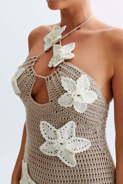 "Vaiana" Gehäkeltes Maxikleid