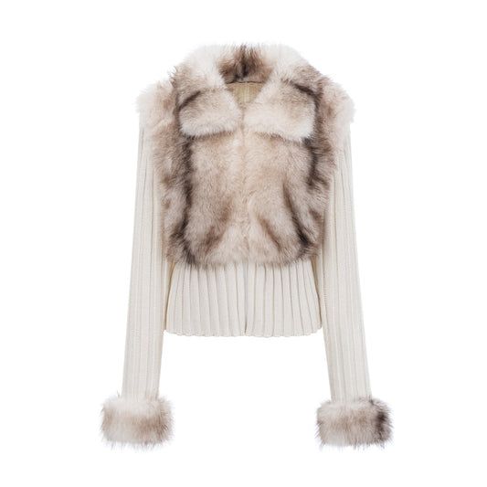 "Chiara" Cardigan mit Fell